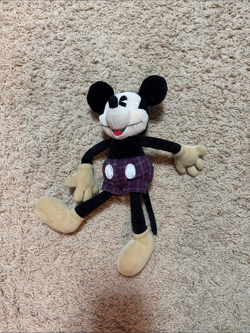 Gund Black and Cream Mouse Plush - Plaid Shorts